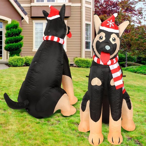 Holiday 5ft Lighted German Shepherd Inflatable Dog Poshmark